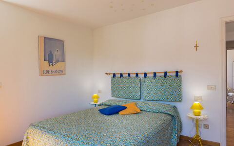Villa la Meridiana 8+1: Interior Design, Bed, Furniture, Bedroom, Wall, Bed Sheet, Bedding, Floor, Room, Wood