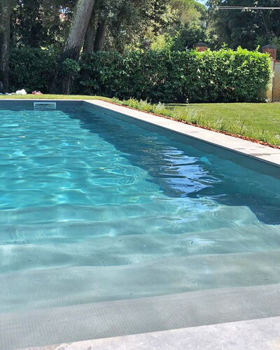 Villa la Meridiana 8+1: Blue, Swimming Pool, Composite Material, Garden, Landscaping, Water Feature, Backyard, Tile, Shade, Design