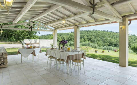 Villa la Corte 6: Shade, Garden, Estate, Outdoor Structure, Chair, Eco Hotel, Porch, Landscaping, Yard, Villa