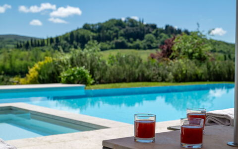 Podere Bellaria 18+2: Swimming Pool, Resort, Eco Hotel, Outdoor Furniture, Landscaping, Garden, Shade, Chair, Farmhouse, Backyard