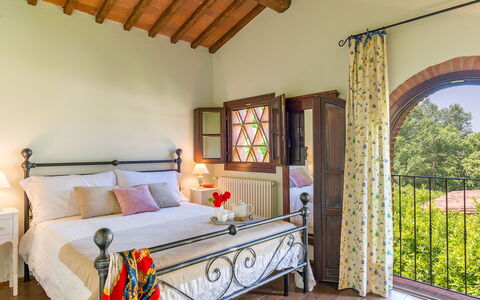 Villa Gino 8+2: Furniture, Interior Design, Home, Bed, Linens, Bedroom, Ceiling, Chair, Bed Frame, Resort