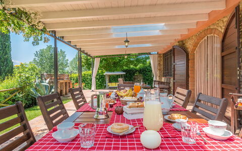 Villa Gino 8+2: Furniture, Table, Outdoor Furniture, Chair, Outdoor Table, Kitchen & Dining Room Table, Garden, Flowerpot, Eco Hotel, Porch