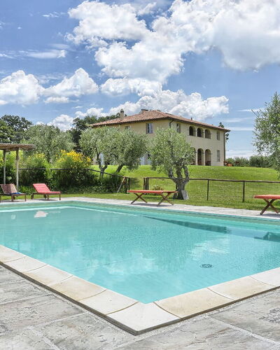 Villa Il Meluccio 12: Swimming Pool, Furniture, Outdoor Furniture, Estate, Resort, Garden, Hacienda, Shade, Chair, Farmhouse