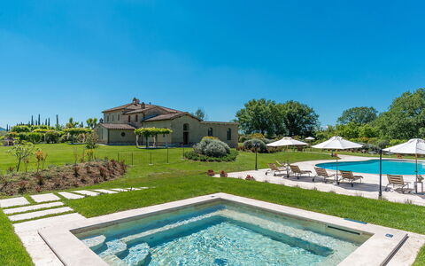 Villa le Chiarne 22: Sky, Tree, House, Swimming Pool, Estate, Landscape, Home, Land Lot, Plain