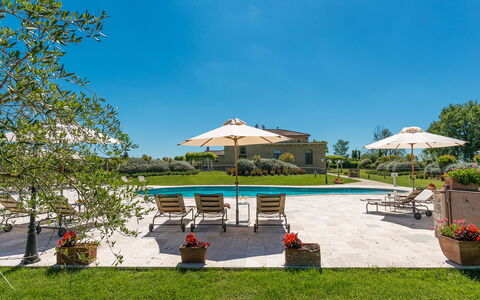 Villa le Chiarne 22: Sky, Blue, Estate, Land Lot, Plain, Lawn, Garden, Landscaping, Meadow, Mansion