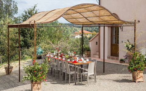 Dimora San Germano 14: Shade, Garden, Outdoor Structure, Pavilion, Gazebo, Flagstone, Chair, Pergola, Backyard, Yard