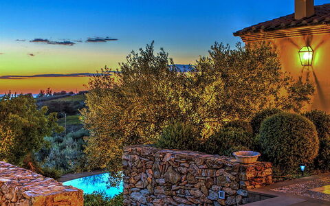 Villa le Cave 12: Paesaggio, Casa, Crepuscolo, Casa, Sera, Estate, Eco Hotel, Villetta, Agriturismo, Villa