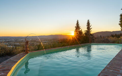 Torre al Poggio 8: Blue, Swimming Pool, Dusk, Evening, Sunrise, Sunset, Eco Hotel, Afterglow