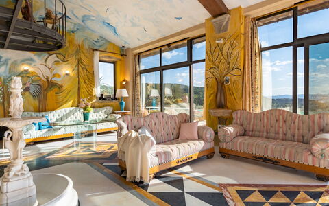 Torre al Poggio 8: Interior Design, Furniture, Couch, Ceiling, Living Room, Lighting, Flooring, Floor, Room
