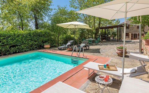 Casa Largnano 6+2: Swimming Pool, Resort, Flowerpot, Garden, Houseplant, Outdoor Furniture, Eco Hotel, Hacienda, Estate, Chair