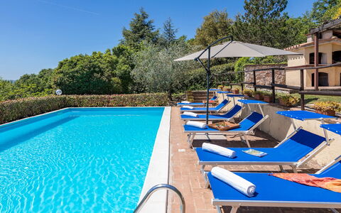 Villa Paola 6: Blue, Swimming Pool, Resort, Outdoor Furniture, Eco Hotel, Leisure, Sunlounger, Hotel, Resort Town, Hacienda