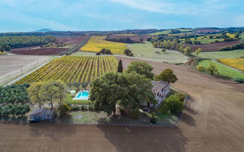 Casale le Tre Querce 8+1: Tree, Landscape, Residential Area, Plain, House, Bird'S-Eye View, Land Lot, Rural Area, Home, Human Settlement