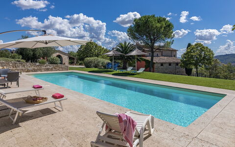 Villa le Logge 12: Blue, Swimming Pool, Estate, Garden, Hacienda, Resort, Landscaping, Villa, Farmhouse, Courtyard