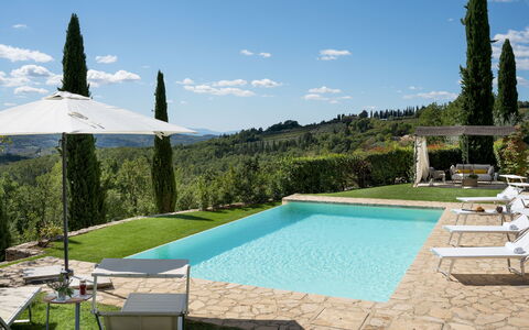 Poggio Novoli 6: Piscina, Mobili Da Esterno, Ricorrere, Eco Hotel, Lettino, Villa, Landscaping, Flagstone, Cortile