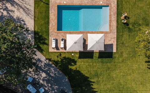 Casale Tavernelle 6: Swimming Pool, Garden, Outdoor Furniture, Lawn, Shade, Leisure, Resort, Landscaping, Backyard, Yard