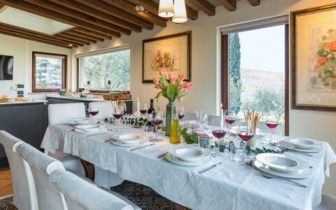 Casale Santa Lucia 8+2: Furniture, Interior Design, Tableware, Table, Chair, Home, Lighting, Kitchen & Dining Room Table, Dining Room, Room