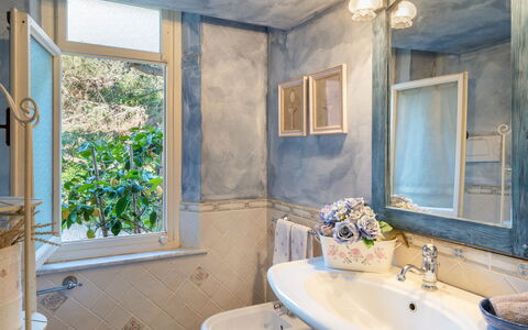 Villa Corallina 12: Parete, Idraulico Fixture, Interior Design, Bagno, Rubinetto, Lavandino Del Bagno, Idraulico, Lavello, Casa, Specchio