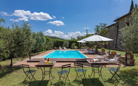 Podere Montioni 6+2: Swimming Pool, Estate, Eco Hotel, Hacienda, Resort, Villa, Landscaping, Farmhouse, Hotel, Outdoor Furniture