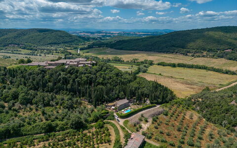 Podere Montioni 6+2: Natural Environment, Landscape, Vegetation, Bird'S-Eye View, Natural Landscape, Highland, Rural Area, Aerial Photography, Land Lot, Hill Station