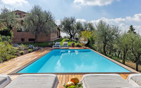 Villa Adisa 8: Blue, Swimming Pool, Composite Material, Resort, Outdoor Furniture, Estate, Hacienda, Sunlounger, Eco Hotel, Villa