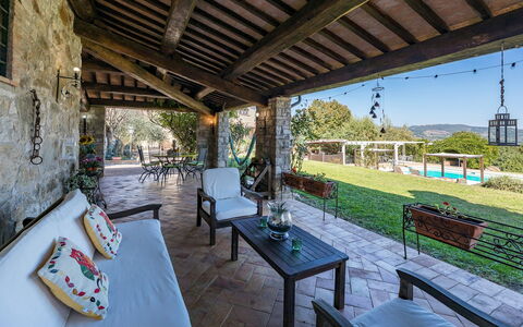 Residenza Collefiorito 26: Furniture, Cottage, Flowerpot, Chair, Estate, Porch, Shade, Eco Hotel, Houseplant, Hacienda