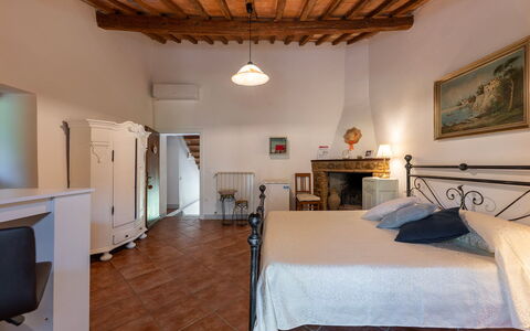 Il Pratone 12: Furniture, Wall, Flooring, Interior Design, Floor, Ceiling, Bedroom, Room, Bed, Home