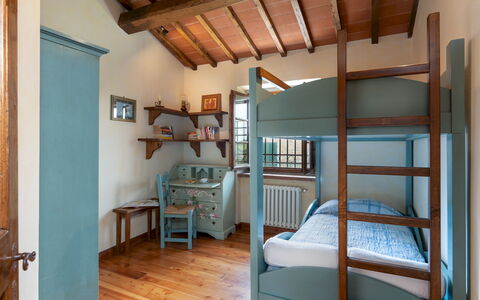 Casa Paggetti 8: Mobilia, Interior Design, Letto, Parete, Camera Da Letto, Pavimentazione, Legna, Soffitto, Pavimento, Bedding