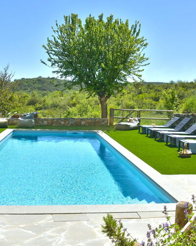 Casa la Pratellaccia 6+2: Swimming Pool, Blue, Garden, Resort, Outdoor Furniture, Composite Material, Landscaping, Water Feature, Eco Hotel, Backyard