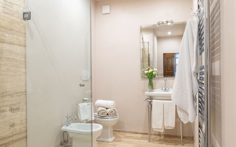 Villa la Monarca 16: Bathroom, Flooring, Interior Design, Plumbing Fixture, Toilet Seat, Floor, Toilet, Sink, Plumbing, Tap