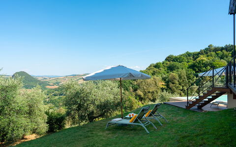 Villa Francesca 10: Paesaggio Naturale, Paesaggio, Collina, Lotto, Hill Station, Prato, Luce Del Sole, Giardino, Mobili Da Esterno, Landscaping