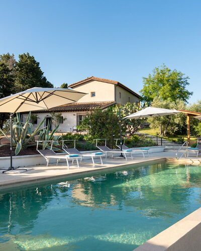 Il Poggione 10: Swimming Pool, Residential Area, Umbrella, Estate, Resort, Shade, Landscaping, Hacienda, Garden, Outdoor Furniture