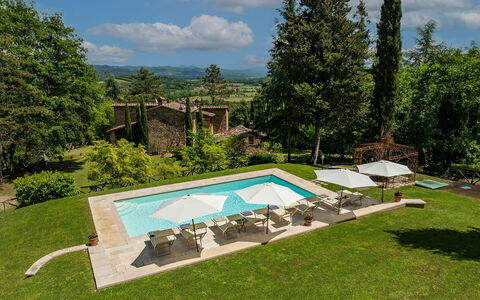 Villa Palazzolo 8: Piscina, Ricorrere, Mobili Da Esterno, Mobilia, Lettino, Ombrello, Eco Hotel, Estate, Villa, Giardino