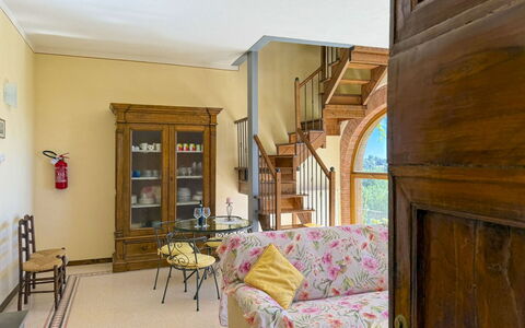 Villa Verniana: Furniture, Interior Design, Wall, Flooring, Wood, Floor, Room, Living Room, Lighting, Couch