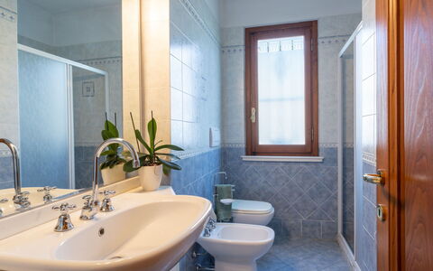 Marinella: Mirror, Plumbing Fixture, Tap, Property, Sink, Bathroom Sink, Plant, Bathroom, Purple, Azure