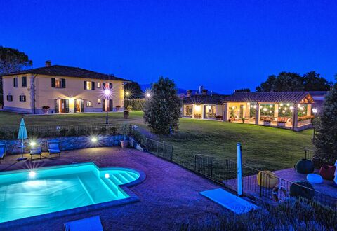 Podere Sant'angelo: Property, Lighting, Home, Estate, House, Swimming Pool, Real Estate, Building, Landscape Lighting, Mansion