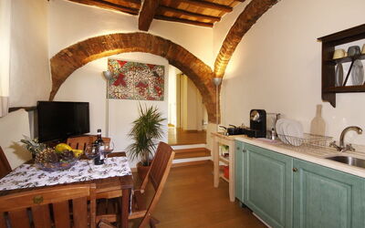 Soggiorno con angolo cucina