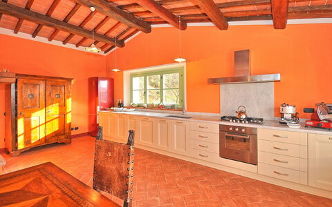 Villa Noceta: Proprietà, Camera, Arancia, Costruzione, Mobilia, Soffitto, Cucina, Casa, Interior Design, Casa