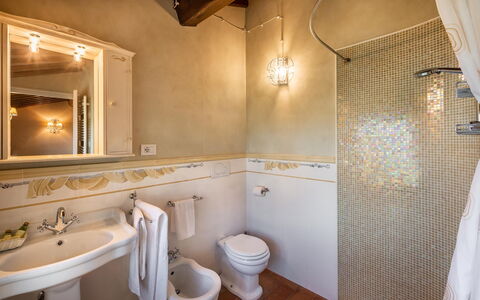 Le Vigne 6: Marrone, Specchio, Idraulico Fixture, Proprietà, Lavello, Rubinetto, Lavandino Del Bagno, Bagno, Interior Design, Legna